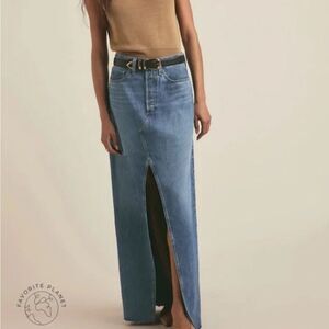 Favorite Daughter The Sunny Denim Maxi Skirt NWT Size 25